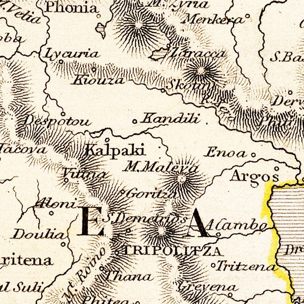 Vintage Map of Greece 1832