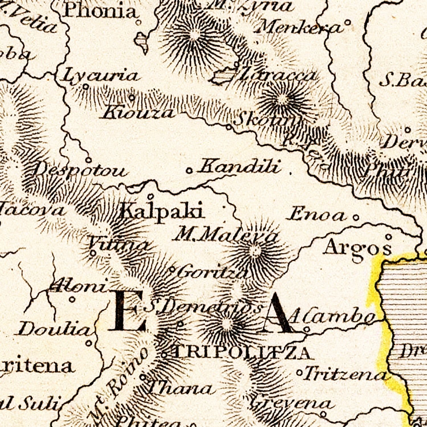 Vintage Map of Greece 1832