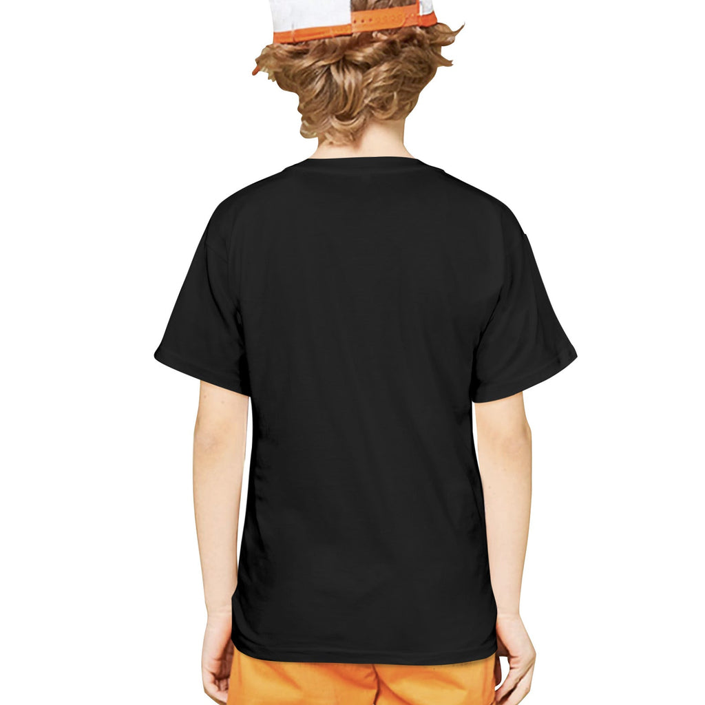 Nice Until Proven Naughty Custom Kids' Black T-Shirt (Made in USA)