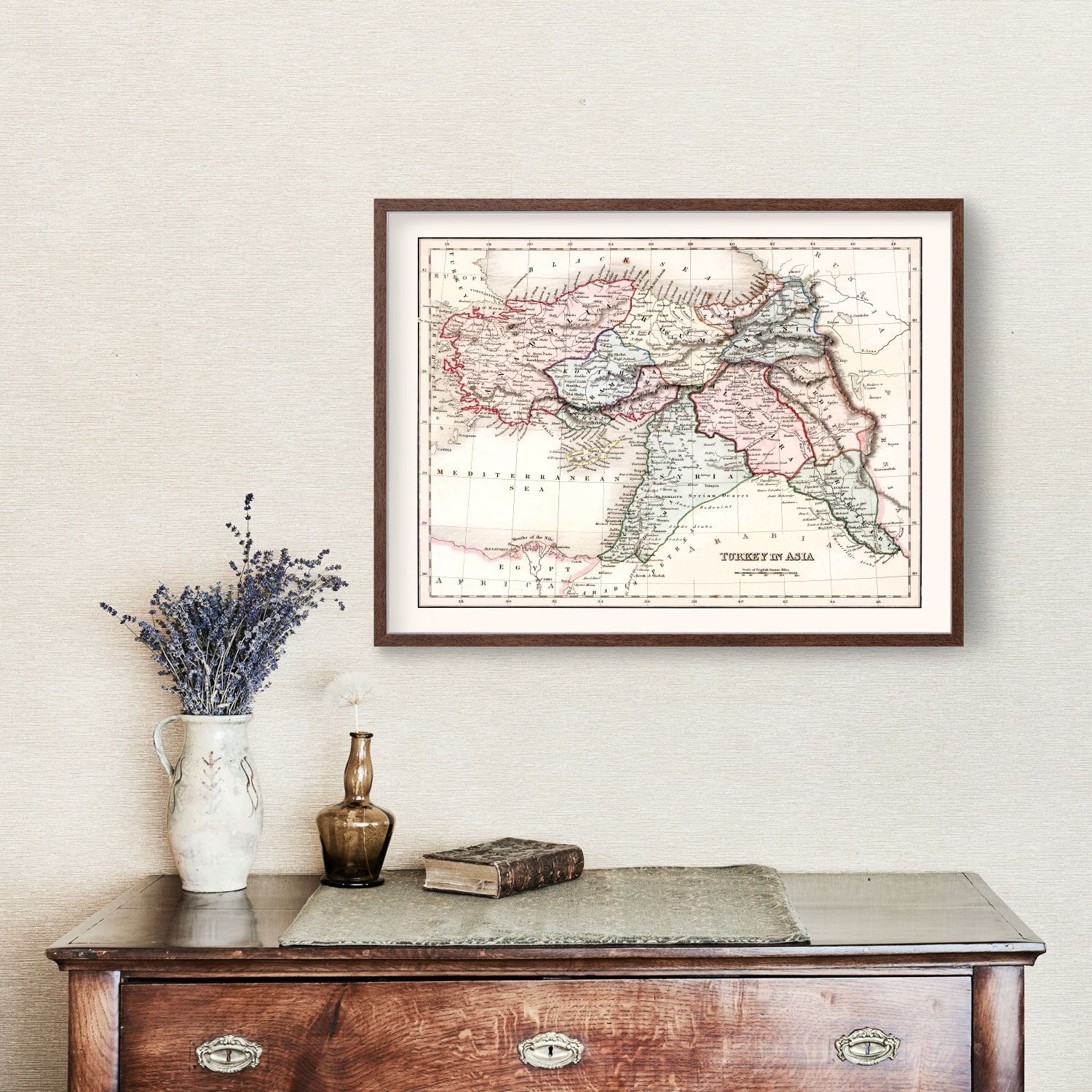 Vintage Map of Turkey in Asia 1832
