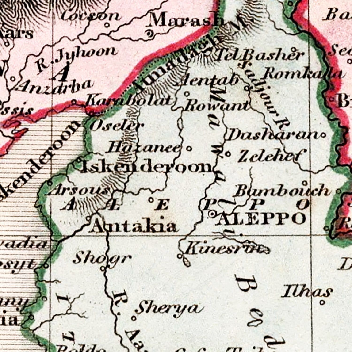 Vintage Map of Turkey in Asia 1832