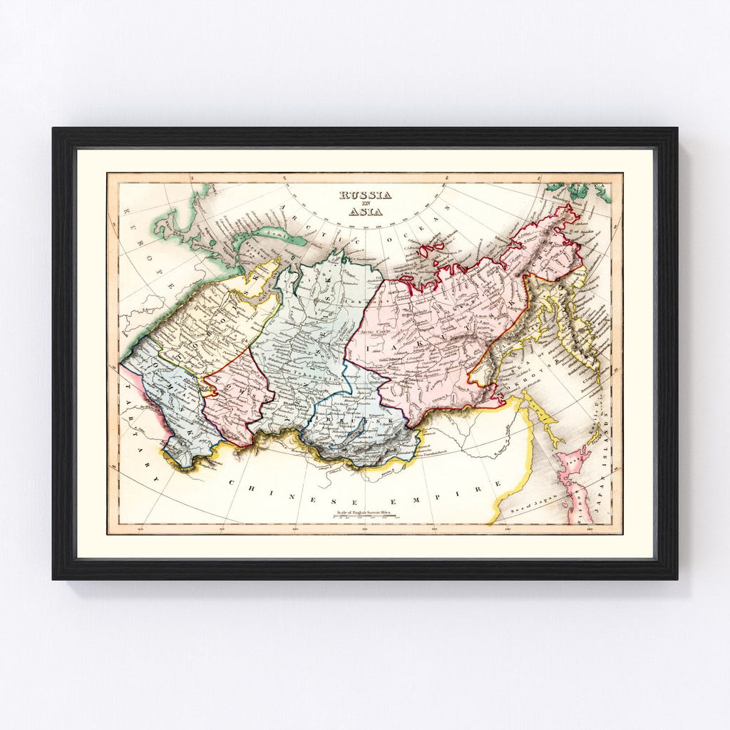 Vintage Map of Russia in Asia 1832
