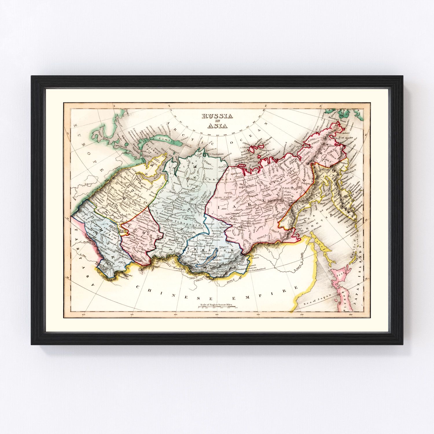 Vintage Map of Russia in Asia 1832
