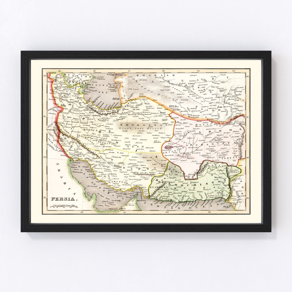 Vintage Map of Persia 1832