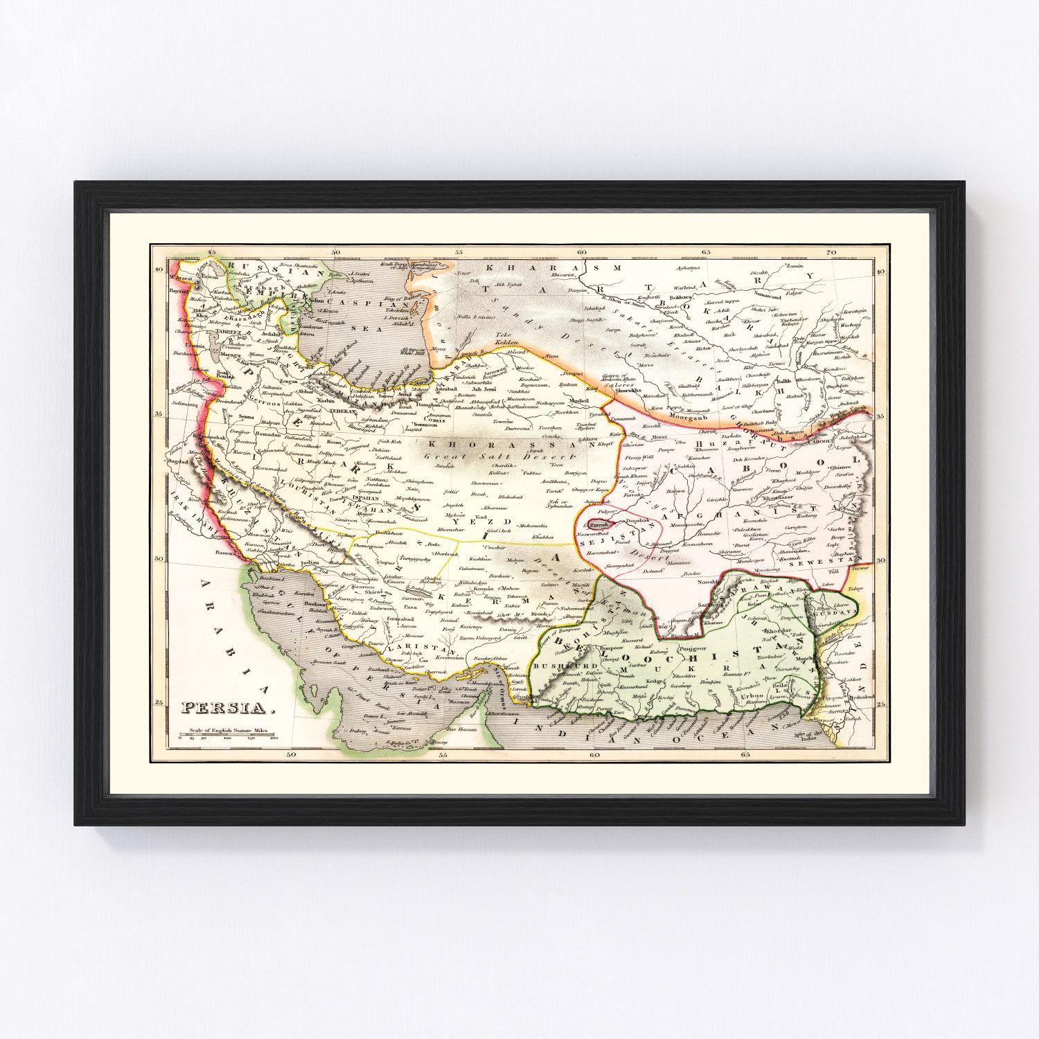 Vintage Map of Persia 1832