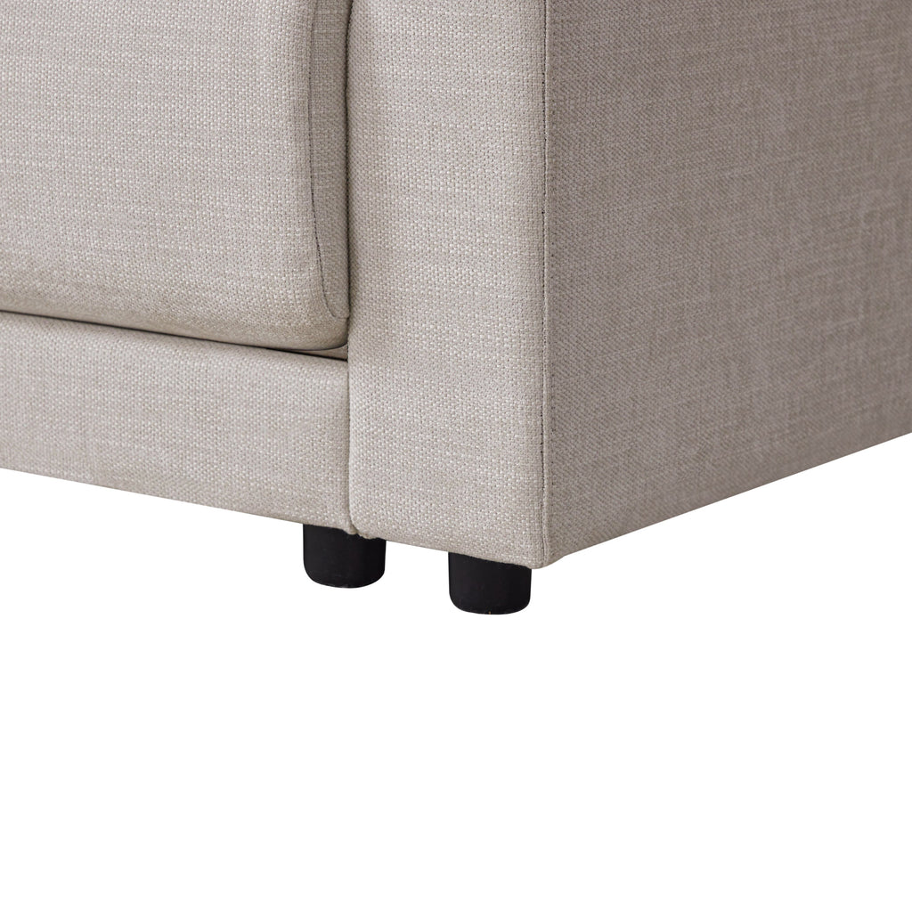 [VIDEO+NEW]124'' Modular Sectional Sofa with Storage Console and Movable Ottoman,33'' Wide Seat,4 Seat L Shaped Chenille Couch,Reversible Comfy Sofa with USB Charger for Living Room,Apartment,2 Colors