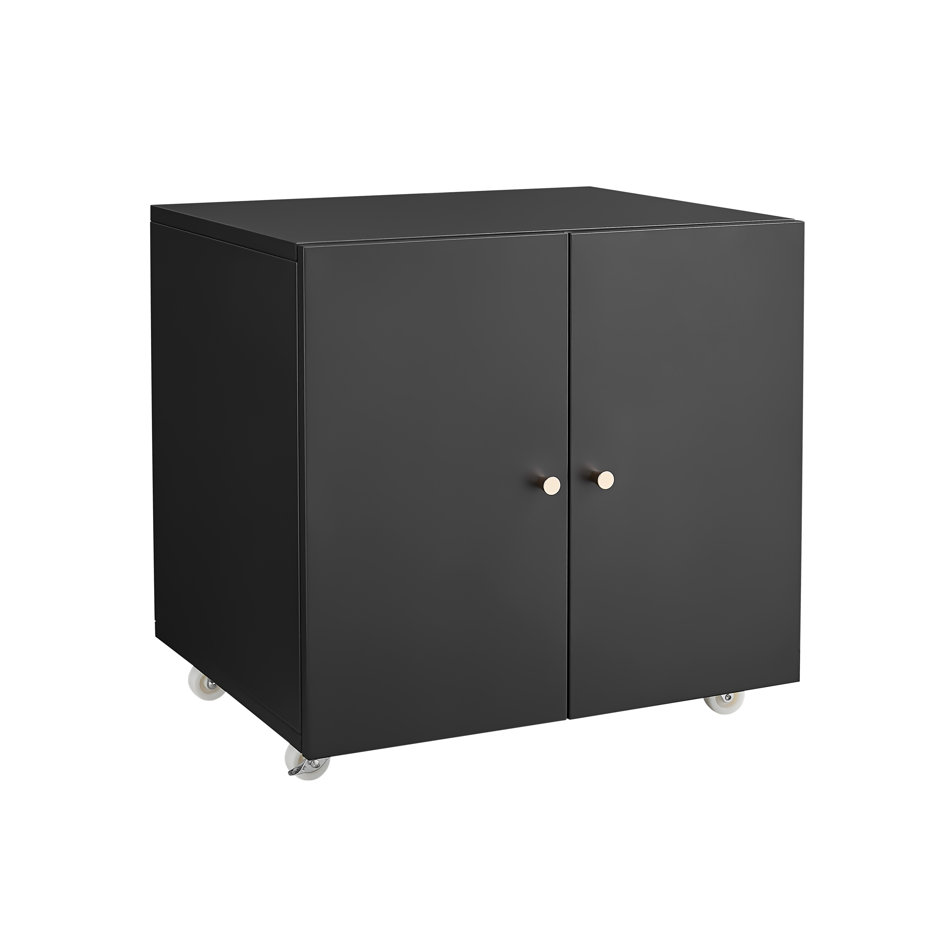 Home Office Printer Stand with Wheels, Printer Tables with File door  Mobile Lateral Filing Cabinet with Open Storage Shelf for Letter/Legal/A4 Size Files,
