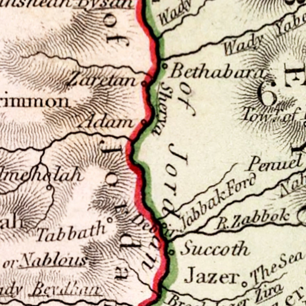 Vintage Map of Palestine 1832