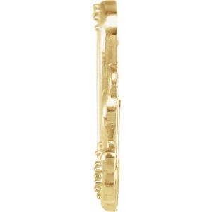 18K Yellow Gold Accented "Love" Necklace Center