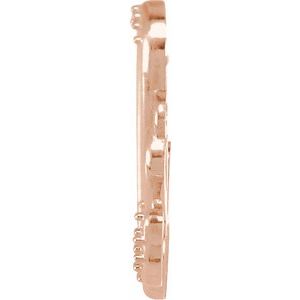 10K Rose Gold Accented "Love" Necklace Center