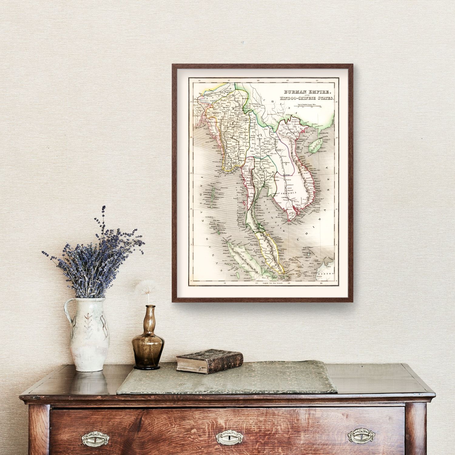 Vintage Map of Burman Empire 1832
