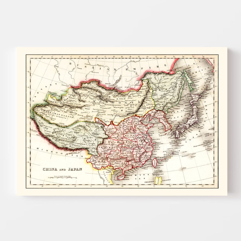Vintage Map of China & Japan 1832