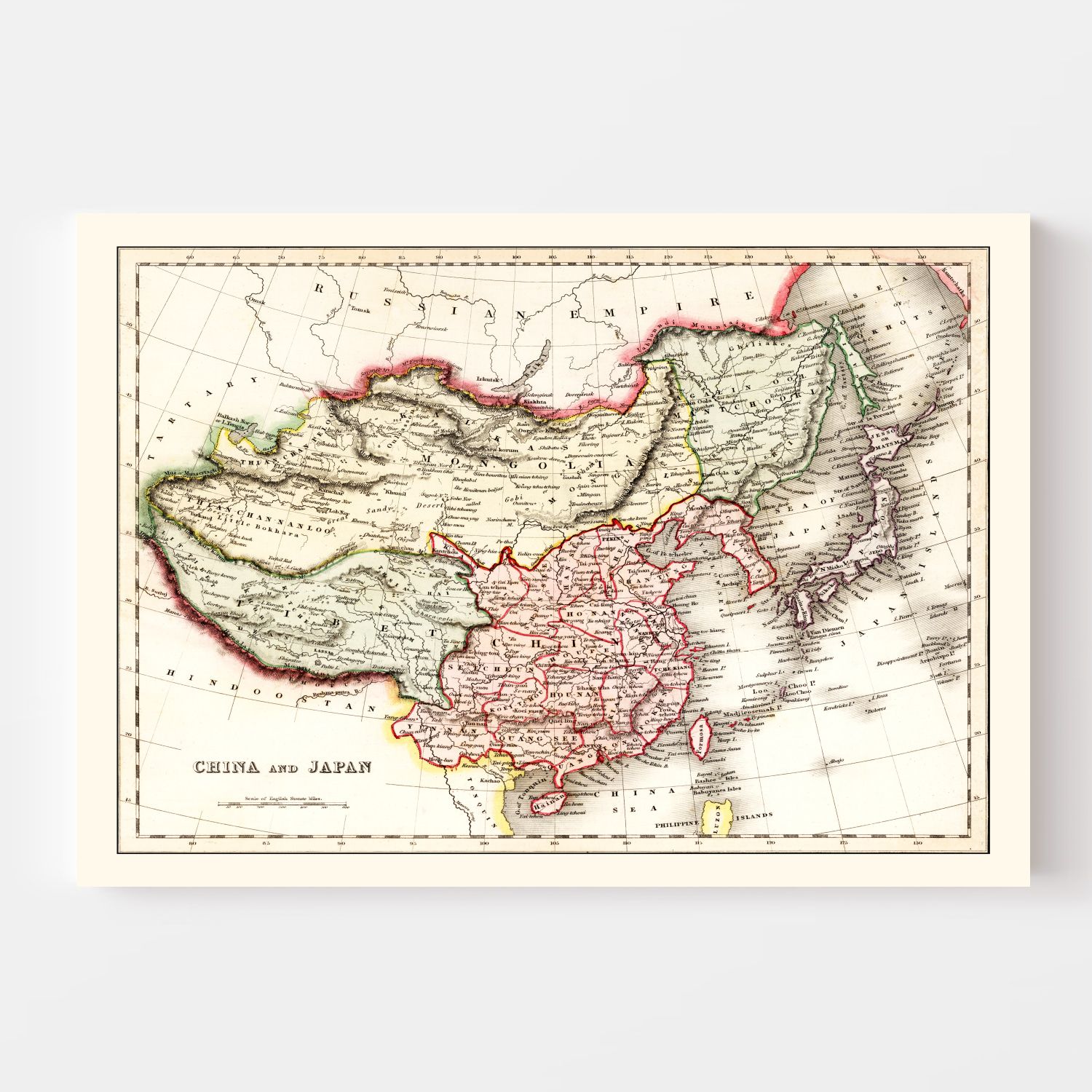 Vintage Map of China & Japan 1832