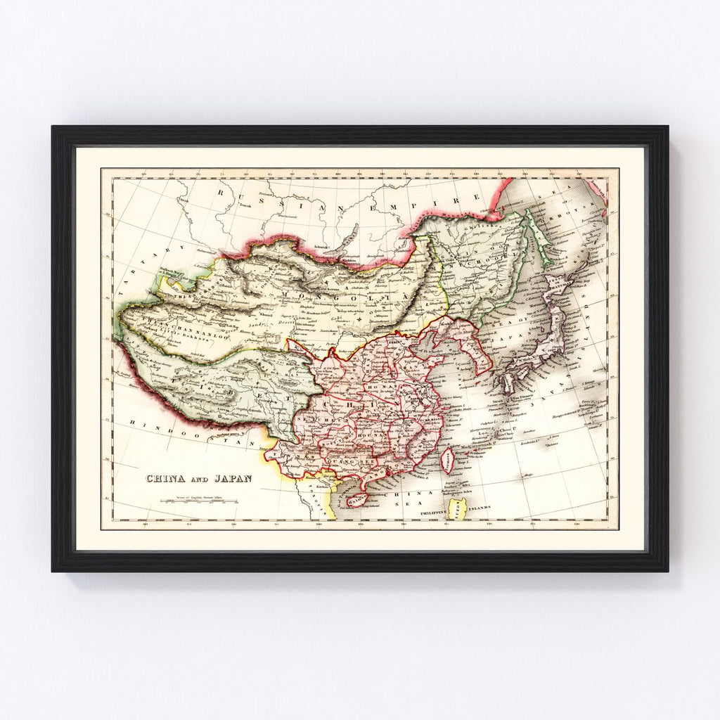 Vintage Map of China & Japan 1832