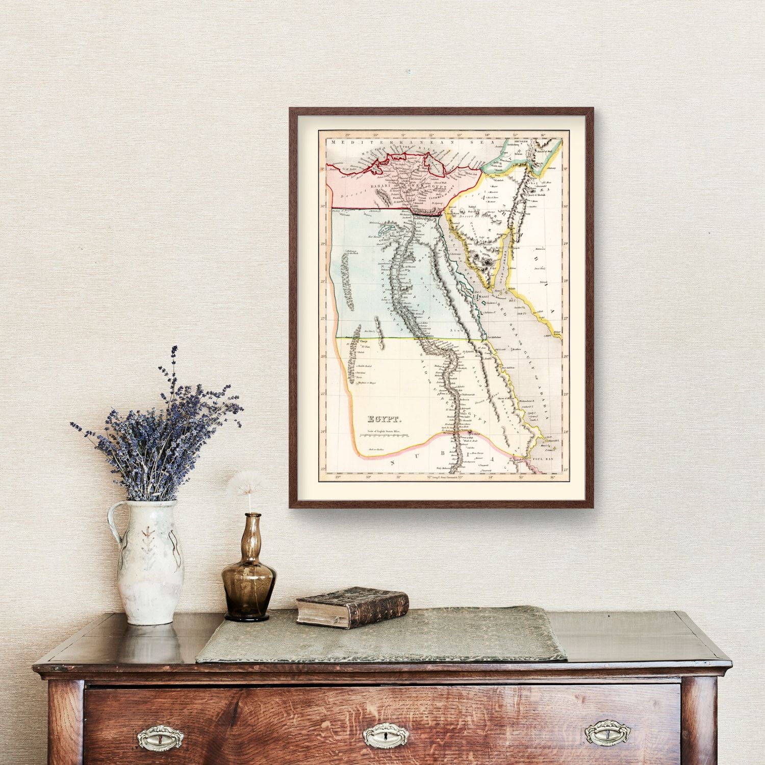 Vintage Map of Egypt 1832