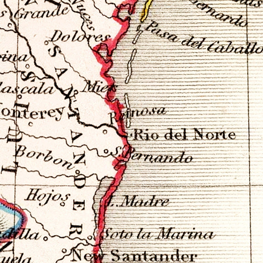 Vintage Map of Mexico & Guatemala 1832