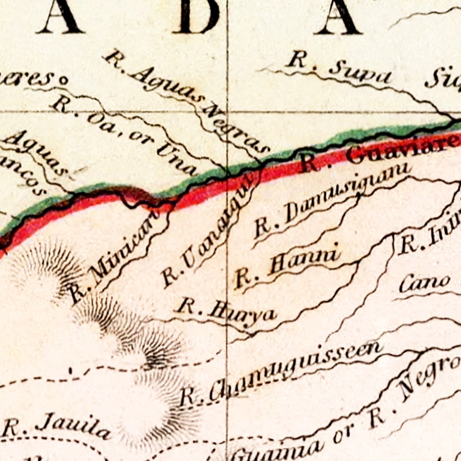 Vintage Map of Colombia 1832