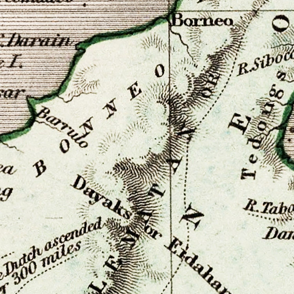 Vintage Map of Indonesia, Malaysia & Philippines 1832