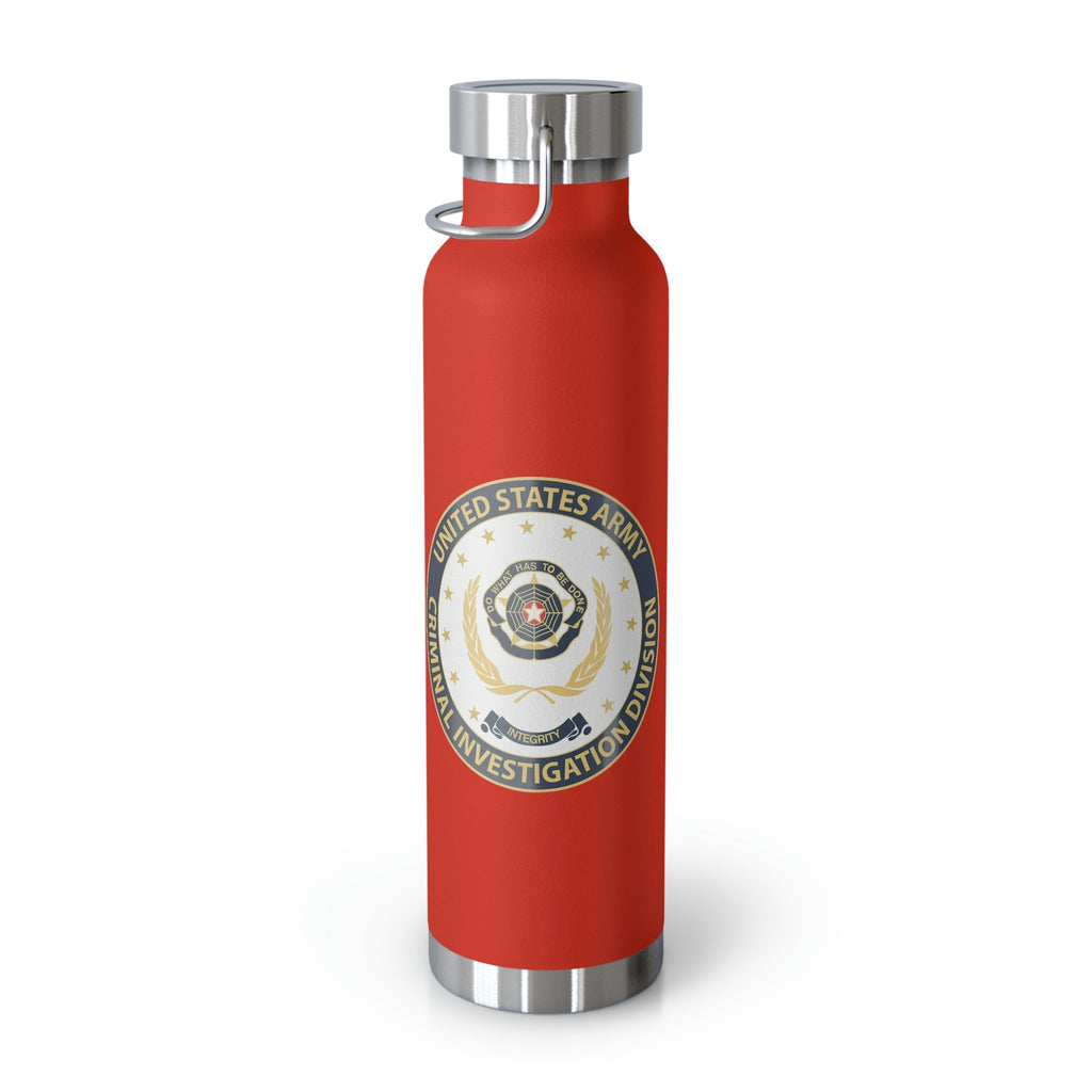 Army CID Badge and Seal - Copper Vacuum Insulated Bottle, 22oz