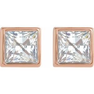 14K Rose Gold 3/8 CTW Natural Diamond Bezel-Set Earrings – image 2