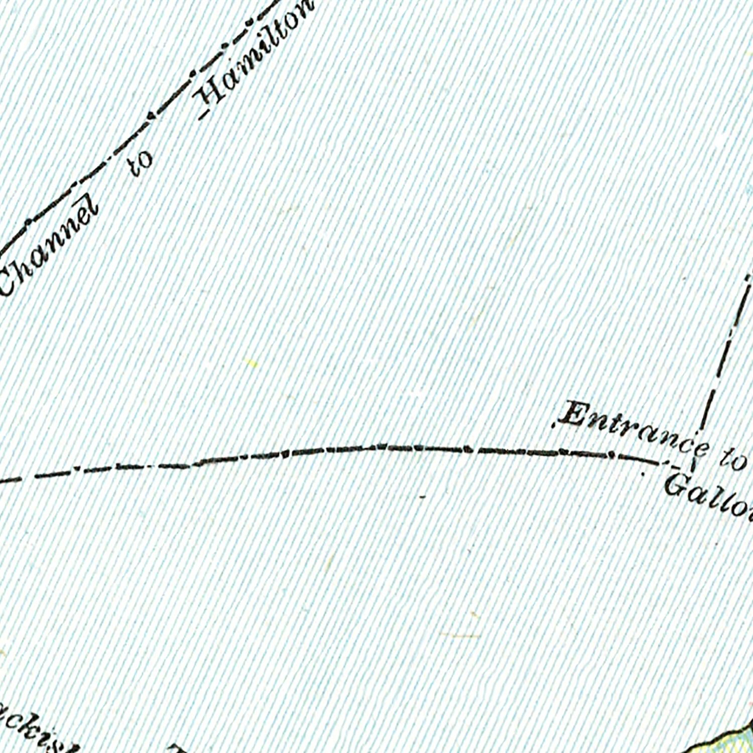 Vintage Map of Bermuda Islands 1901