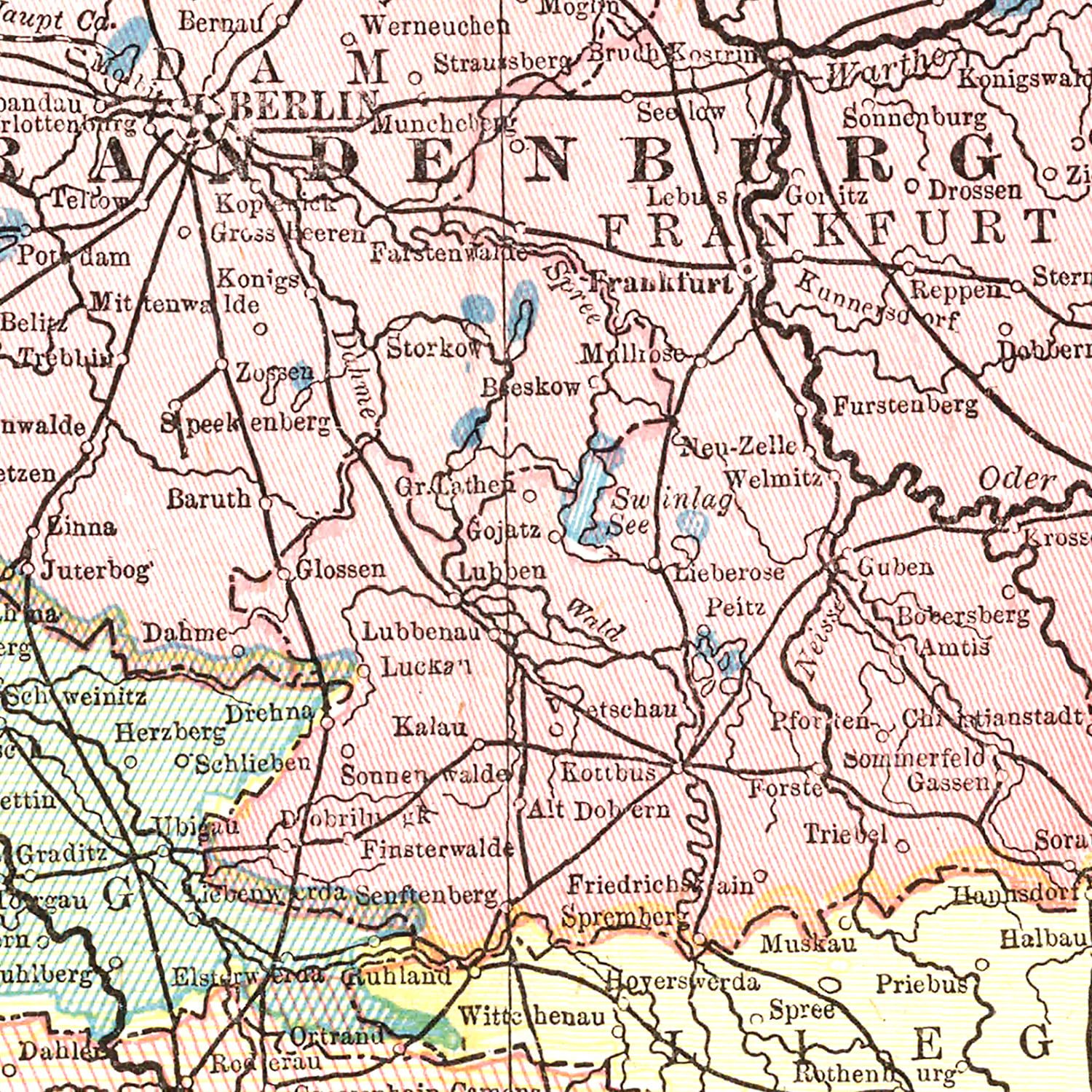 Vintage Map of Germany 1901
