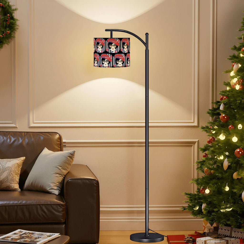 Parlez-vous Francais?  French Girl Arc Floor Lamp (Made in USA)