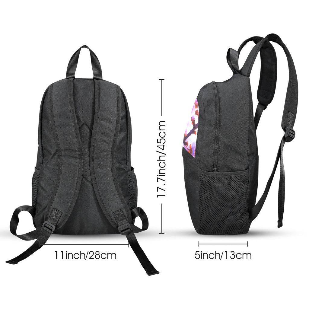 Butterfly on Cherry Tree Casual Backpack | Upper Part Printing