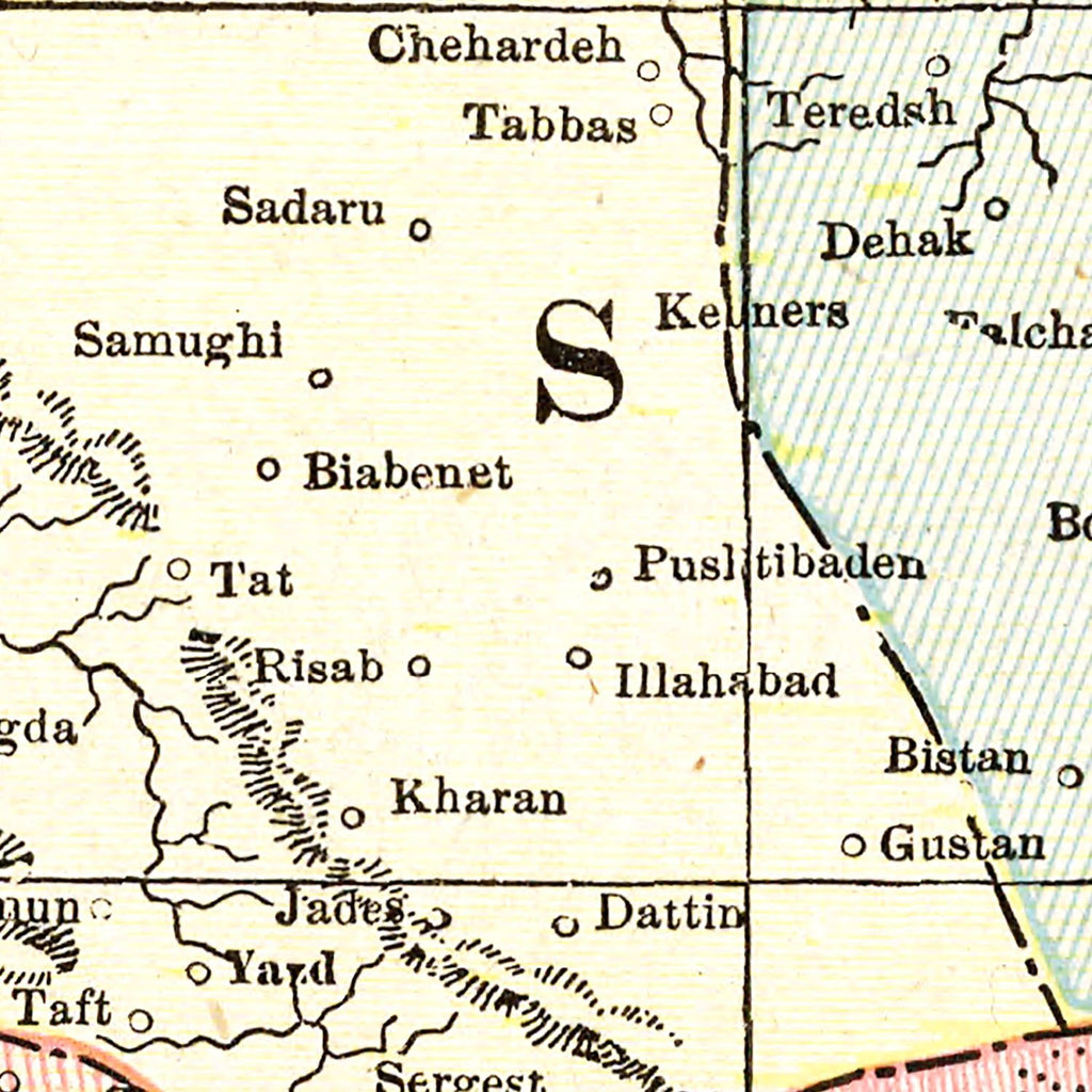 Vintage Map of Persia 1901