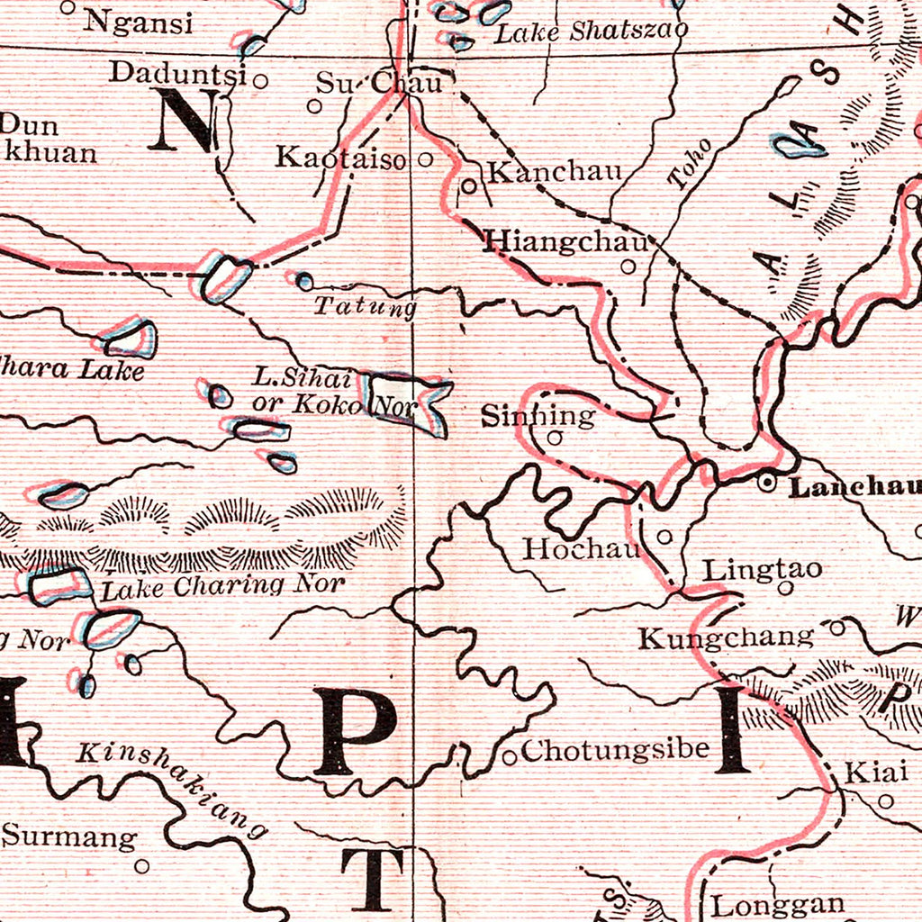 Vintage Map of China 1901