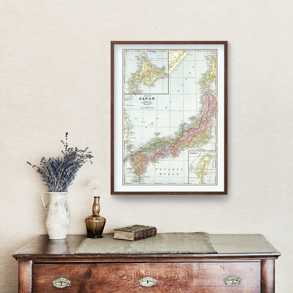 Vintage Map of Japan 1901