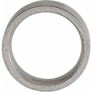 Damascus Steel 8 mm Flat Patterned Band  Size 9