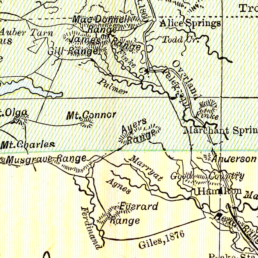 Vintage Map of Australia 1901