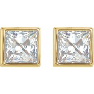 14K Yellow Gold 5/8 CTW Natural Diamond Bezel-Set Earrings – image 2