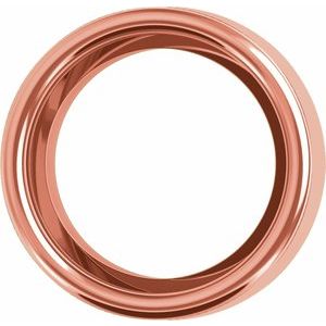 14K Rose Gold 7.5 mm Round Low Bezel Setting