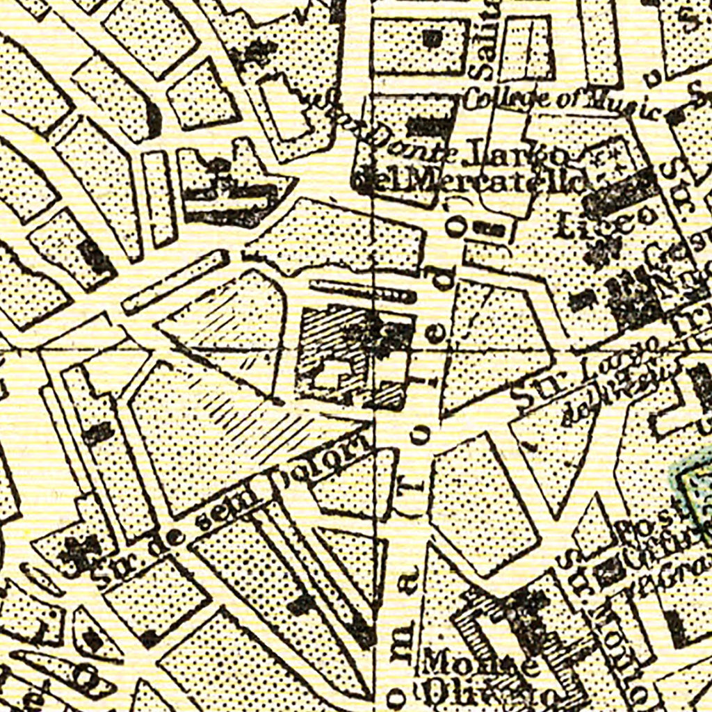 Vintage Map of Naples, Italy 1901