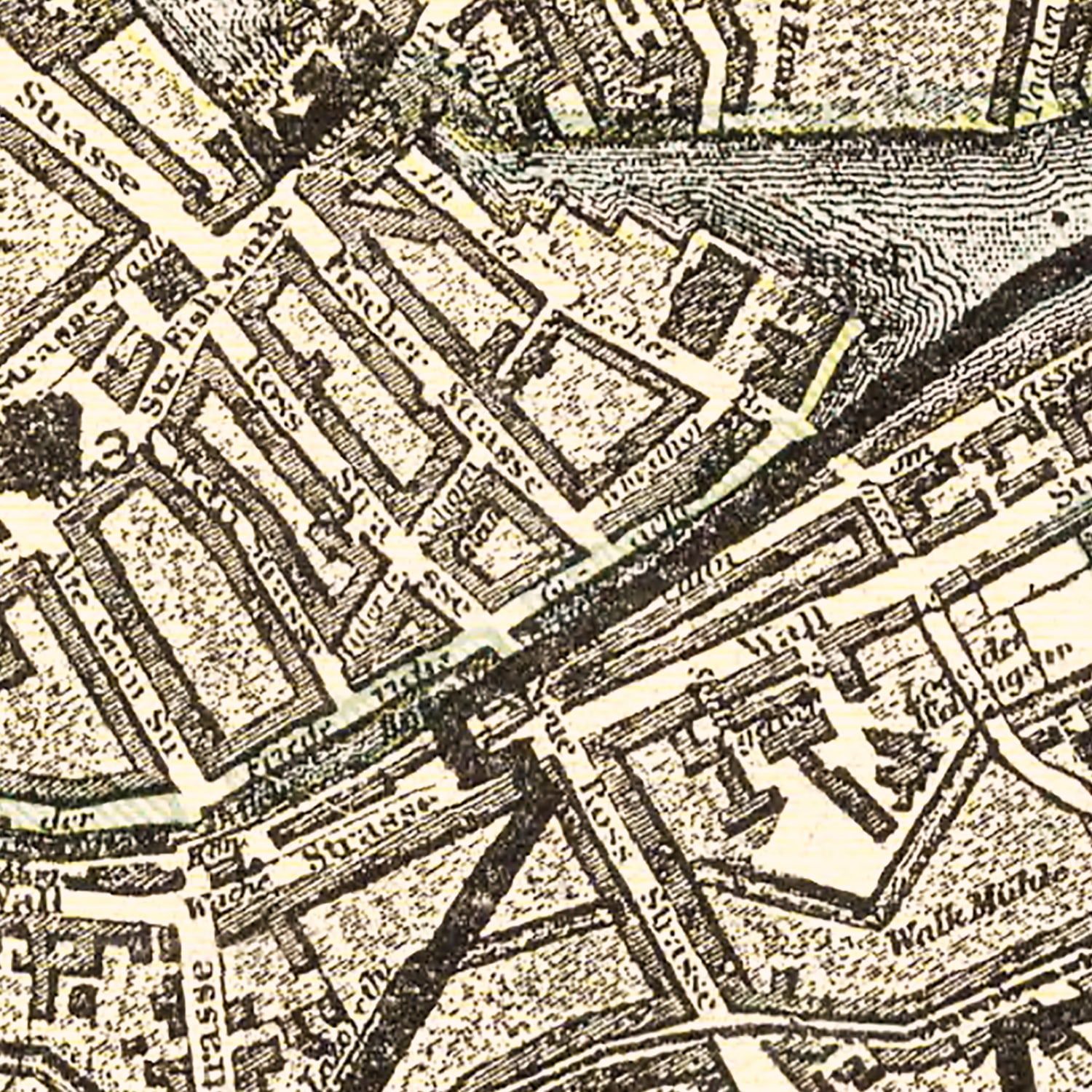 Vintage Map of Berlin, Germany 1901