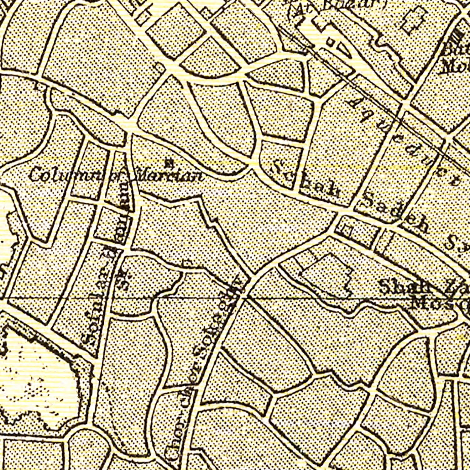 Vintage Map of Istanbul, Turkey 1901