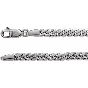Sterling Silver 3.5 mm Cuban Link Curb 18" Chain