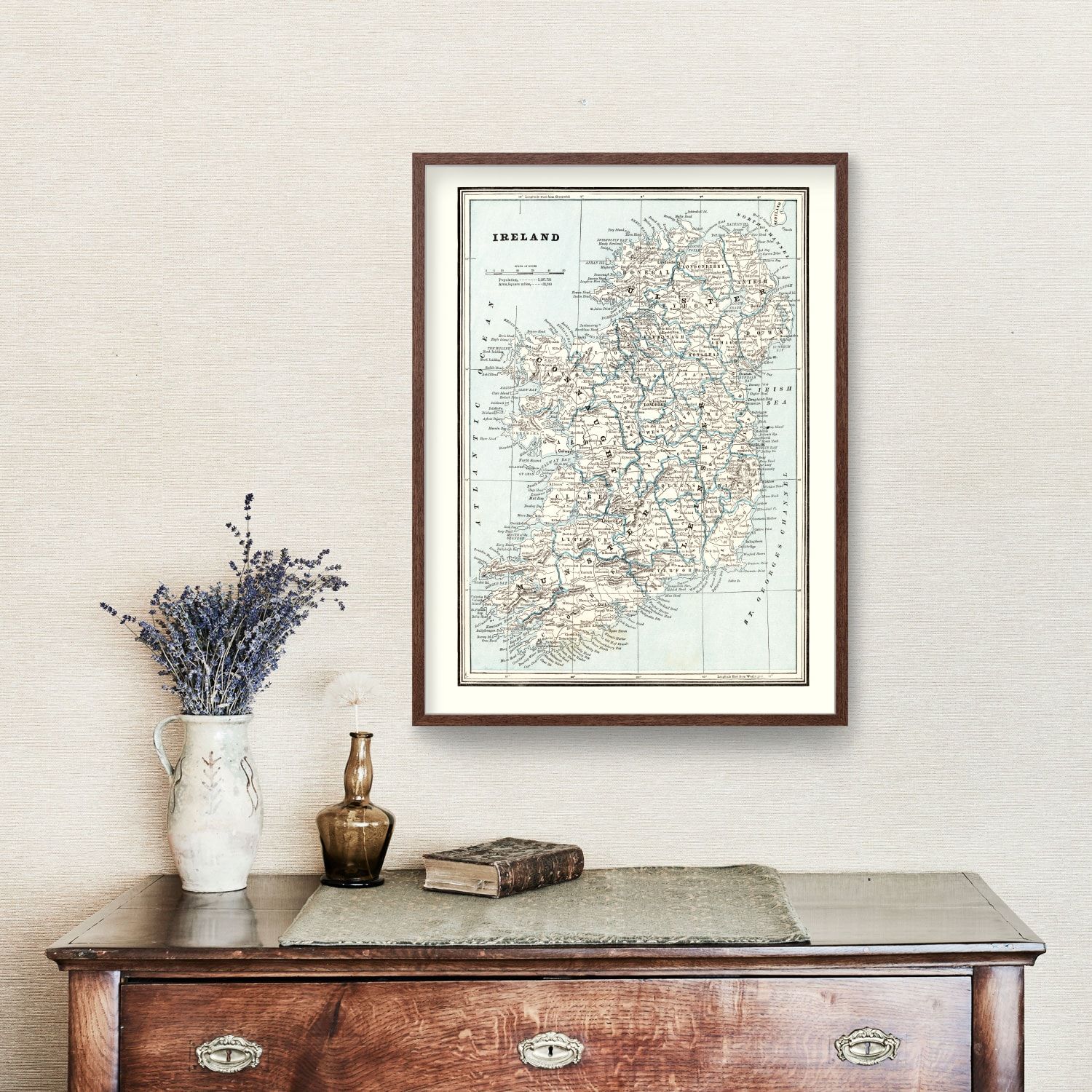 Vintage Map of Ireland 1893