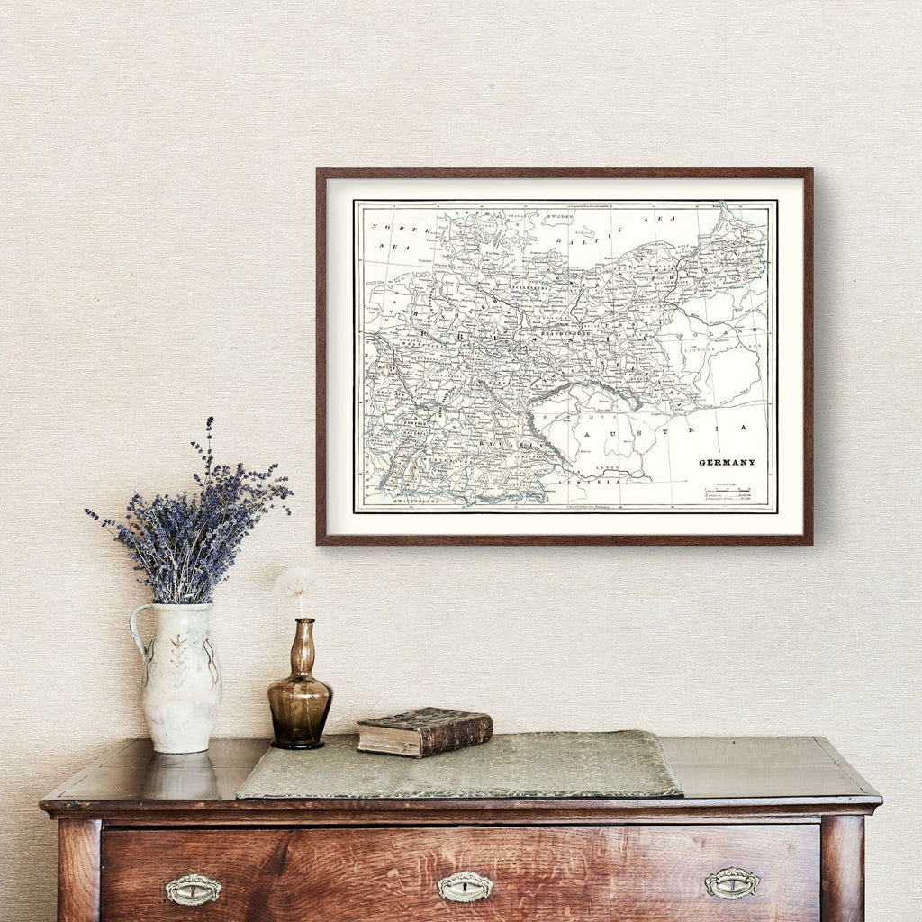 Vintage Map of Germany 1893