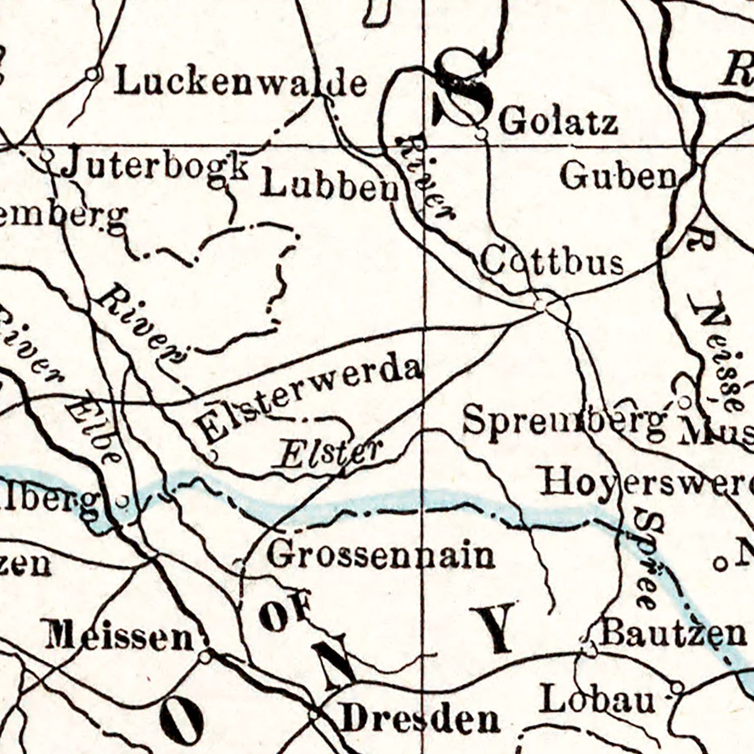 Vintage Map of Germany 1893