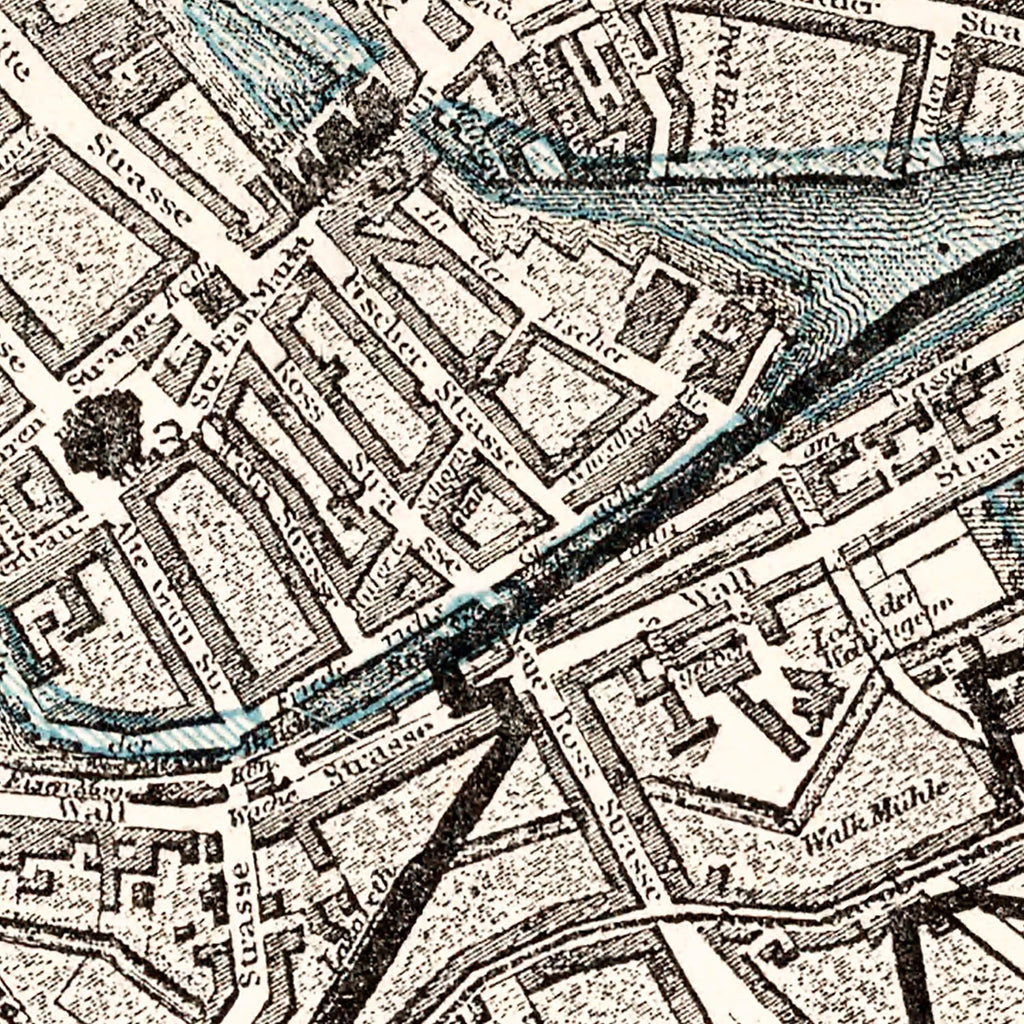 Vintage Map of Berlin, Germany 1893