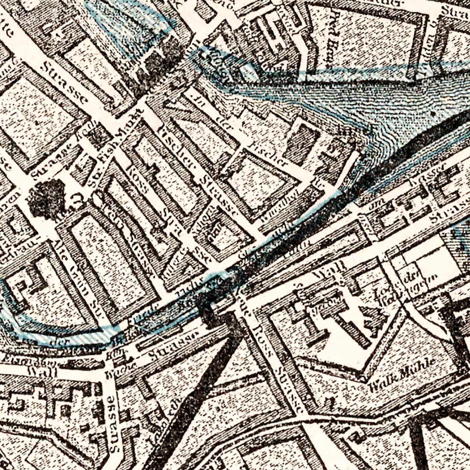 Vintage Map of Berlin, Germany 1893