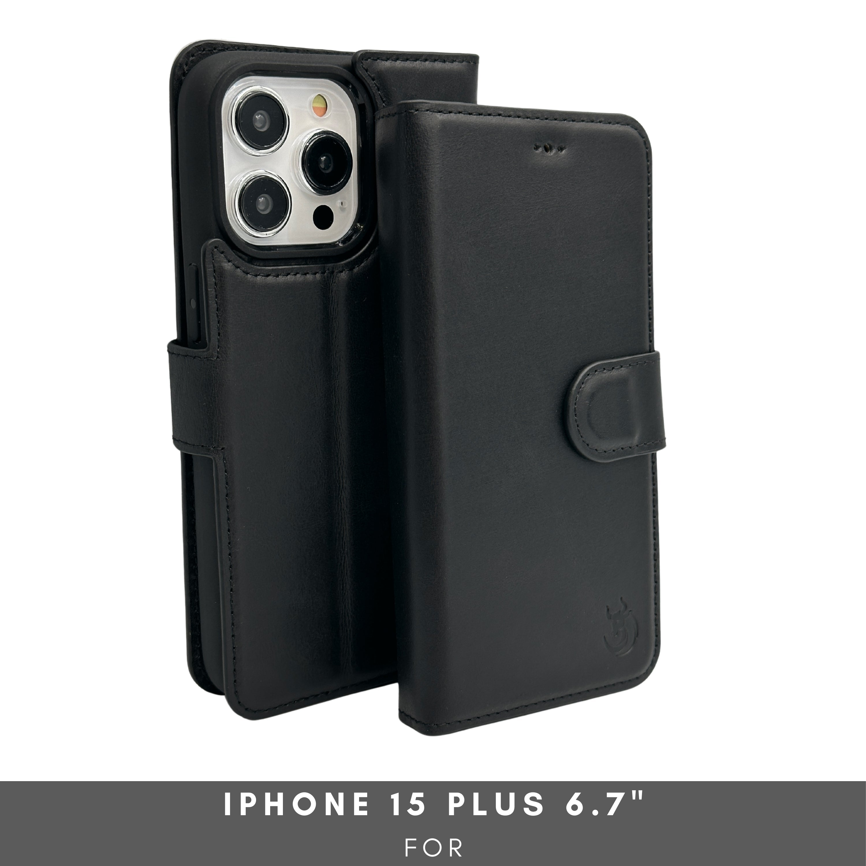 Vegas Premium Leather iPhone 15 Plus Wallet Case with MagSafe | Detachable RFID Blocking Luxury Wallet