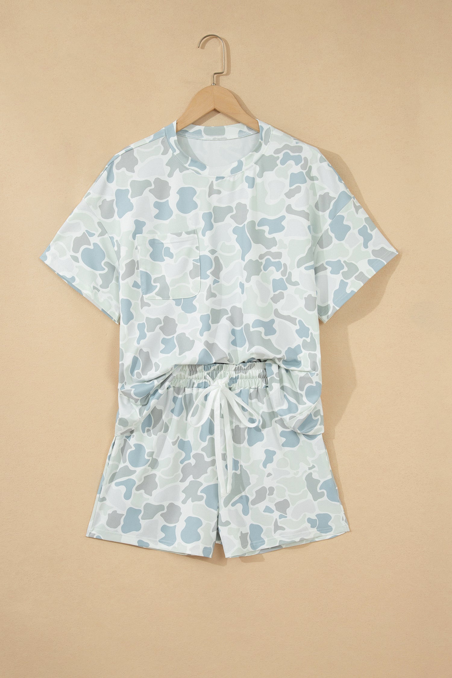 Camo Short Sleeve Tee & Drawstring Short Set