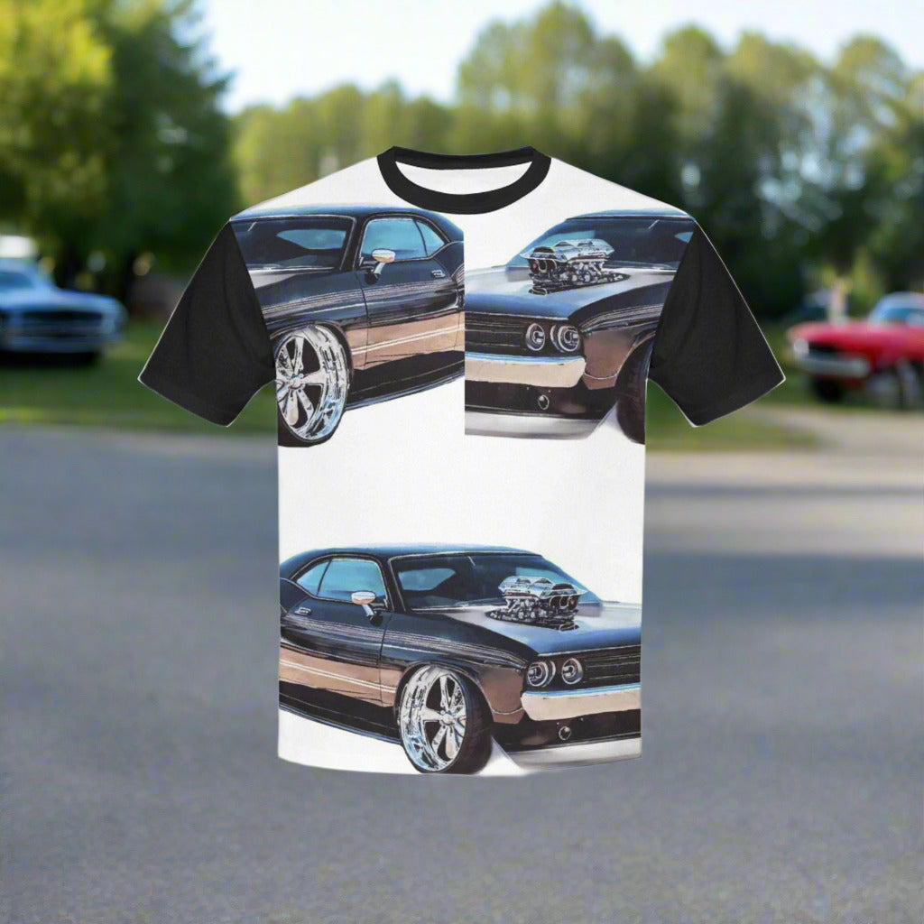 Child's Black Muscle Car Printed T-shirt (Made in USA)