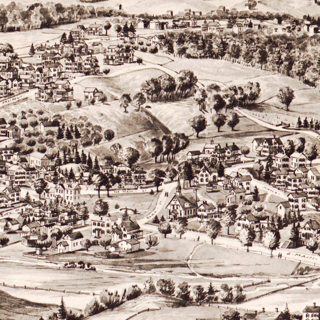 Vintage Map of Terryville, Connecticut 1894
