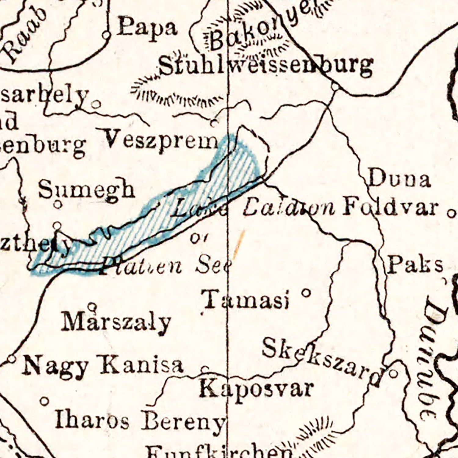 Vintage Map of Austria 1893