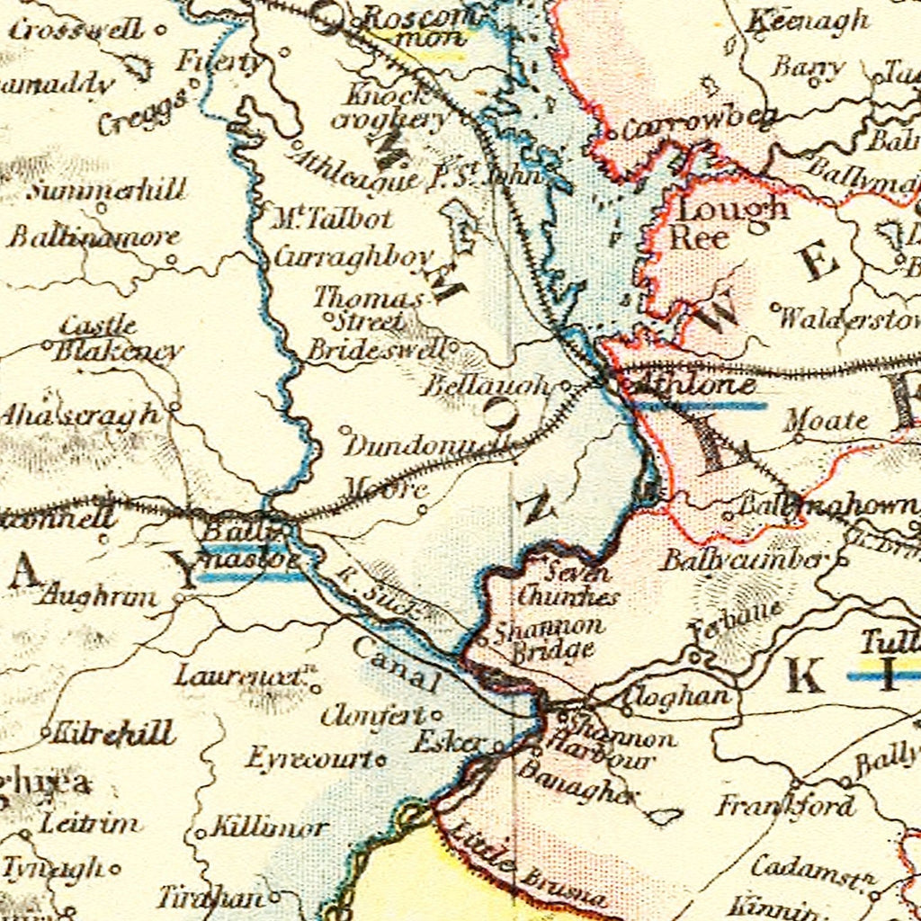 Vintage Map of Ireland 1883